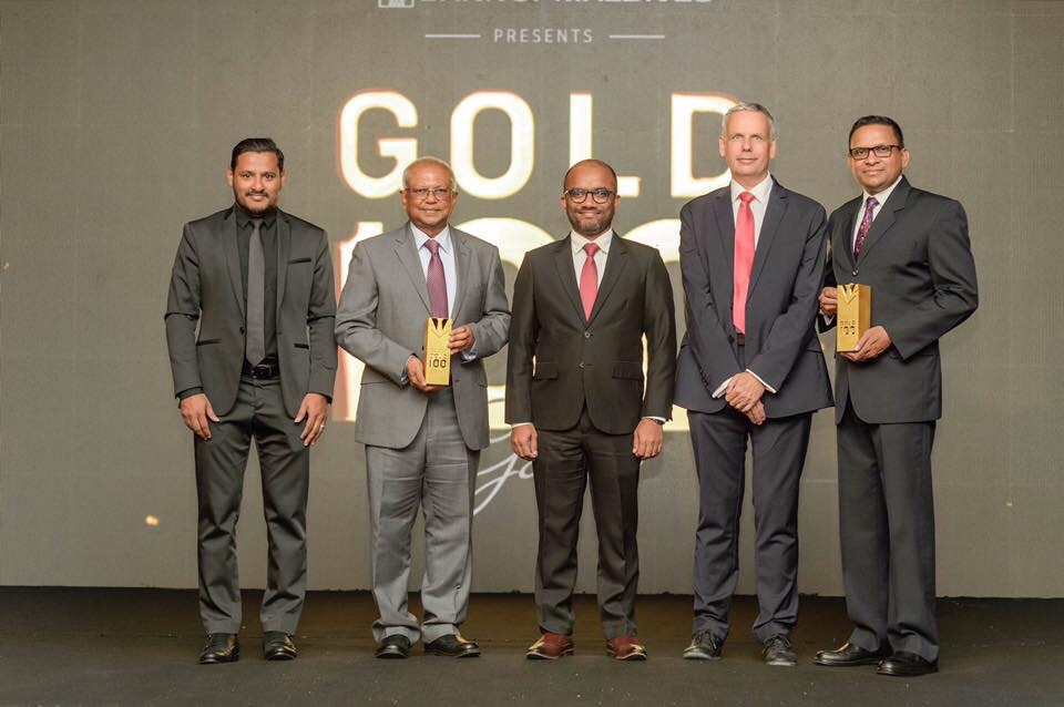 AWARDED AS ONE OF THE TOP 100 COMPANIES OF MALDIVES